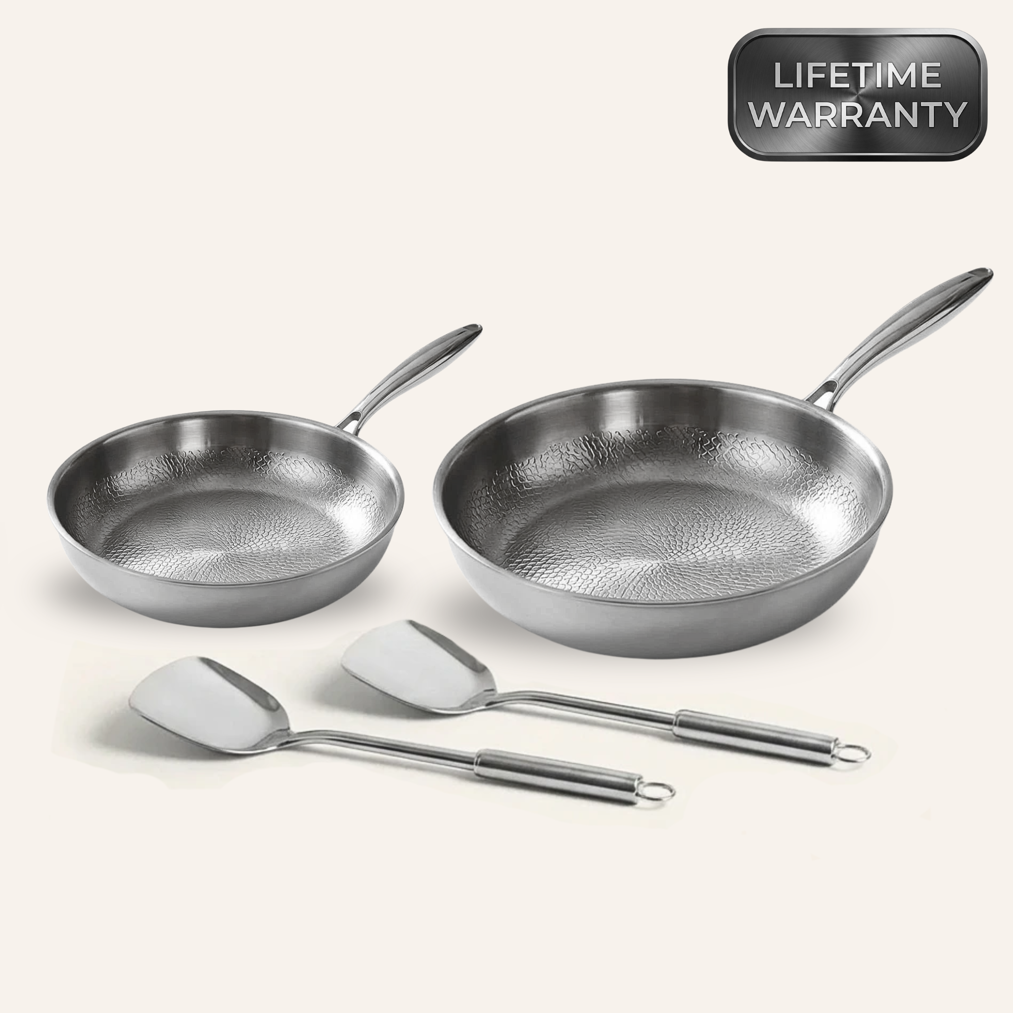Kazuro Titanium Hammered Pan Pro Duo Set