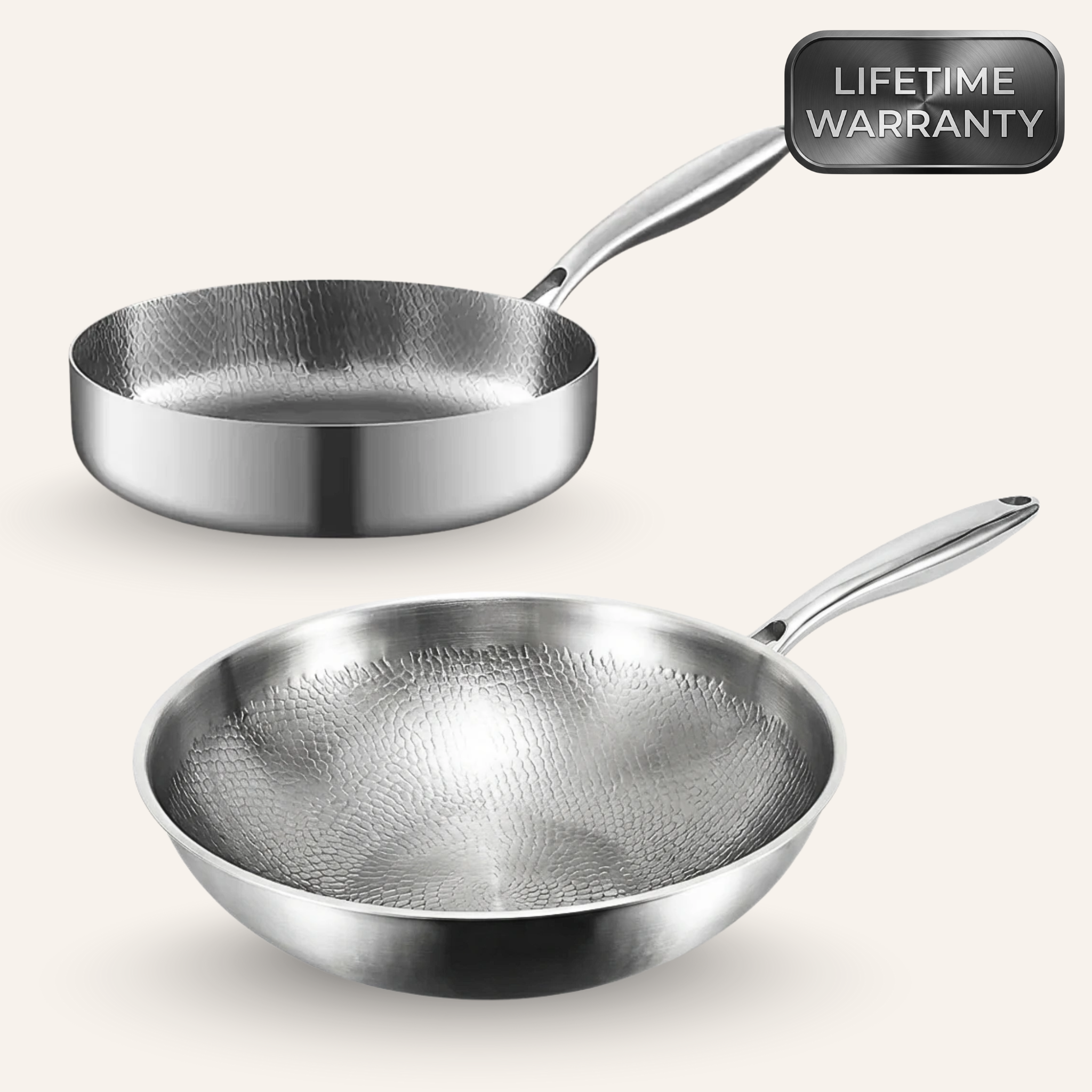 Kazuro Titanium Wok & Deep Pan Bundle