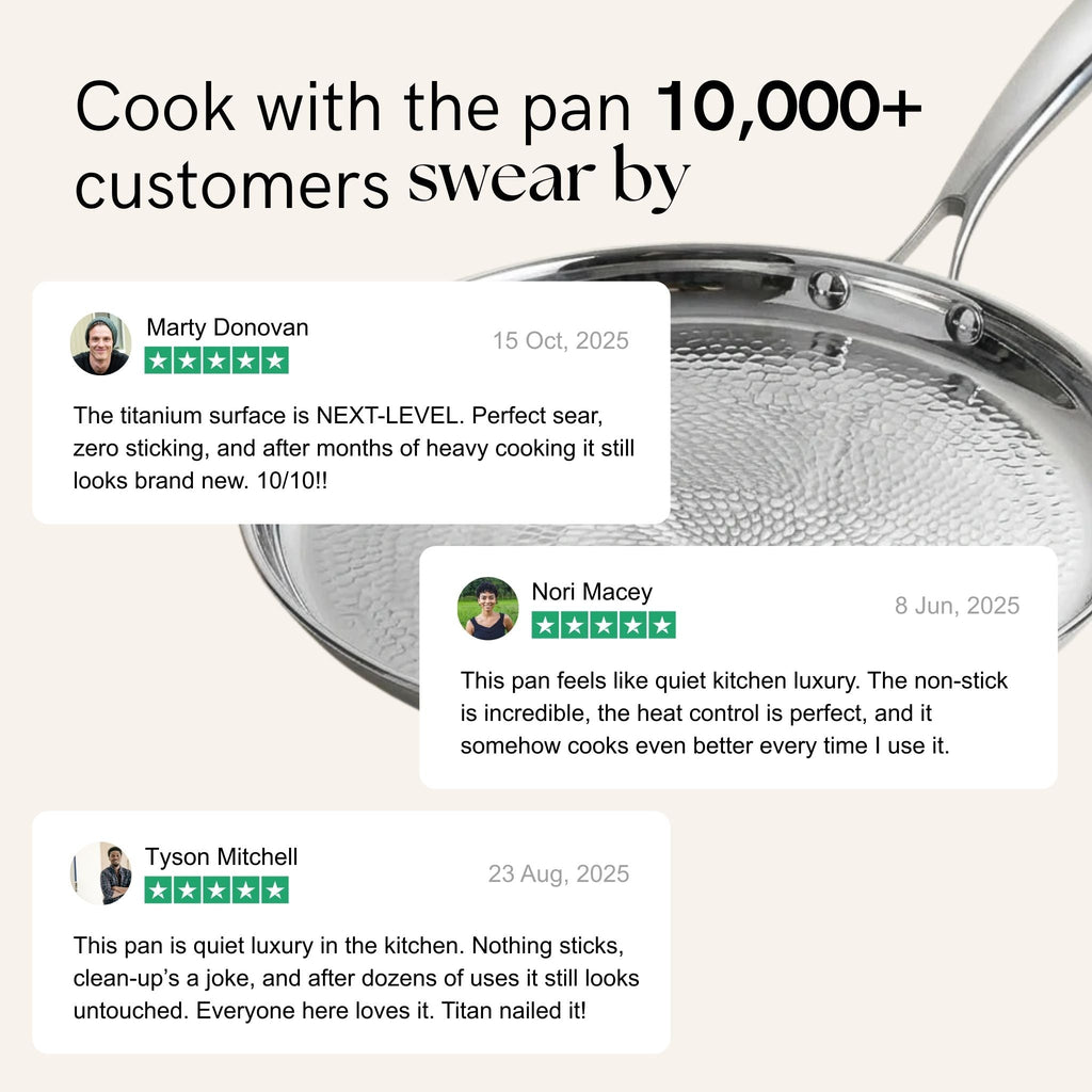 Kazuro Hand-Hammered Titanium Sauté Pan
