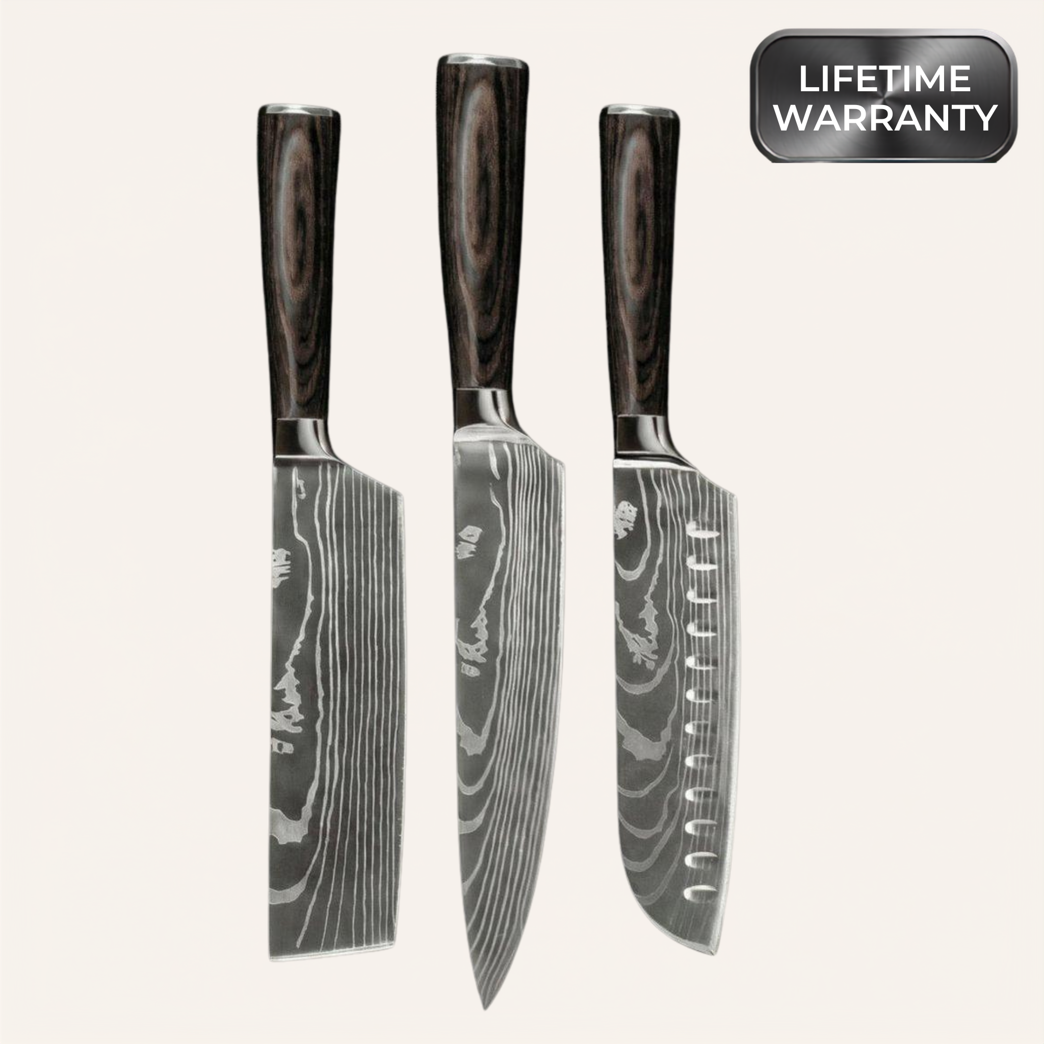 Kazuro Complete Japanese Knife Set (3-Piece Set)